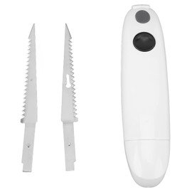 banapoy Cuchillo Eléctrico para Trinchar Carne, Aves, Pan, Cuchillo Eléctrico Inalámbrico Fácil de Cortar, 2 Cuchillas Dentadas de Acero Inoxidable, Mango Ergonómico