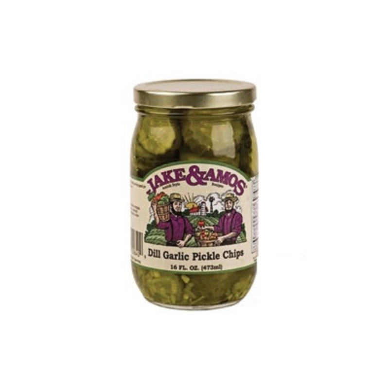 Jake & Amos Dill Garlic Pickle Chips, 16 oz