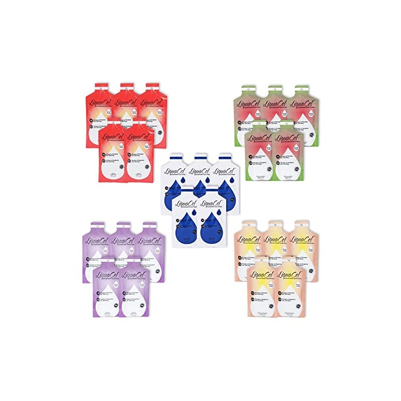 LiquaCel Concentrated Liquid Protein Packets Variety Packs (25 Packets X