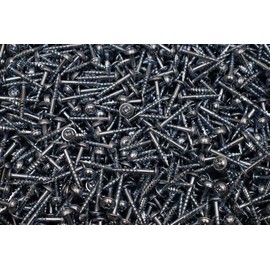 (1000) Combo Drive Washer Head 8 x 1 Pocket Hole Type 17 Coarse Wood Screw #8