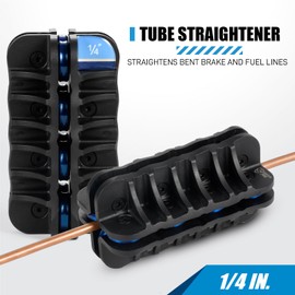 SMOTIVEPRO 1/4 Inch Portable Tubing Straightener Tool, Brake Line Straightening Tool for Copper, Nickel-Copper, and Aluminum Coils