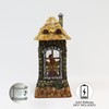 Acrylic Gnome House Lantern LED Light-Up Water Spinning Fall Decoration,