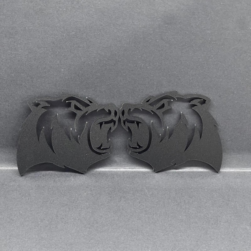 Emblem Badge Bear Emblem Badge for Car Truck, Set of