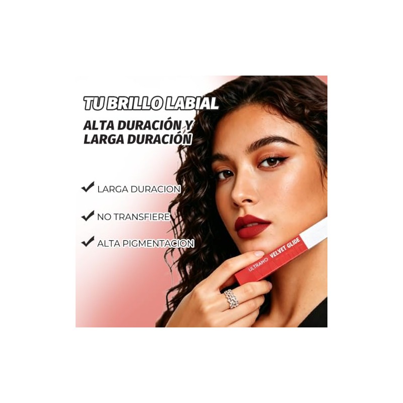 ULTRAMO Labial Líquido Mate | 16H Larga Duración, No Transfiere
