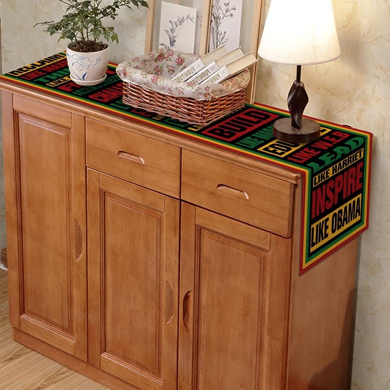Nepnuser Juneteenth Table Runner Black History Month Kwanzaa African American