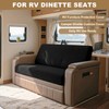 JOYINGLE RV Jackknife Sofa Couch Covers, 2-Piece Set (Black)