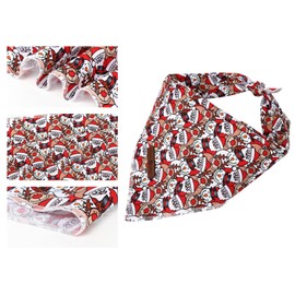 Lionet Paws Christmas Dog Bandana for Small Medium Large Dogs, Moose Kerchief Washable Triangle Bibs Scarf for Girl or Boy Gift