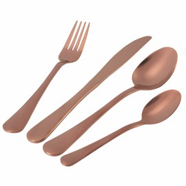 16-teiliges Besteckset 5Th Avenue aus Edelstahl 18/0, Kupfer poliert