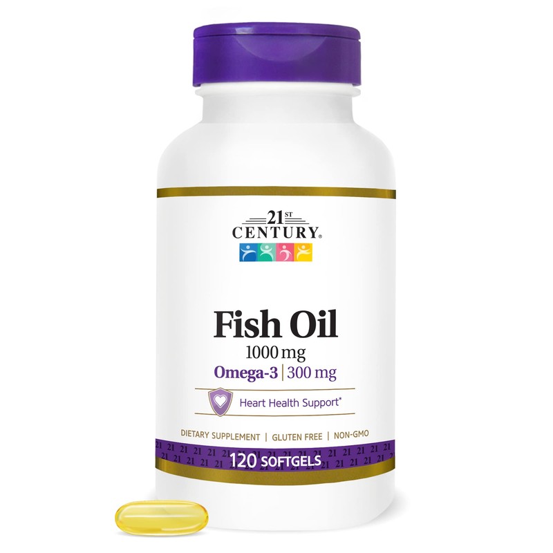 21st Century 21st Century Fish Oil 1000 mg Softgels, 120