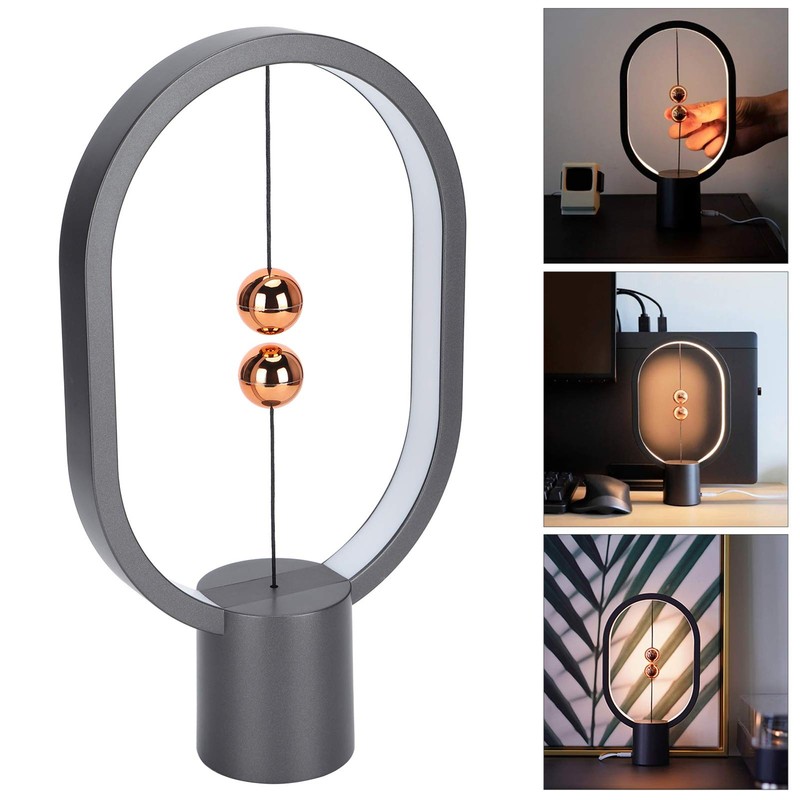 HURRISE Night Light LED Desk Lamp with 2 Hanging Balls