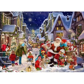 WESEN 1000 Piece Jigsaw Puzzle for Adult - Christmas Snow Village Jigsaw for Stress Relief & Fun, Challenging Festive Family Puzzle, Premium Artwork for Relaxation & Decor