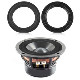 Annadue 2-Piece Horn Rubber Edges, Speaker Rubber Edge, 5/4 Inch Rubber Speaker Foam Edge, Black Repair Subwoofer Foam Edge, for Swans