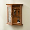 soobu Wall Mounted Key Cabinet, Fade Resistant Wooden Key Cabinet