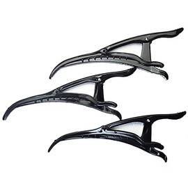 Solid Locks Hair Clips, Small, Black, Set of 3 Dakkar