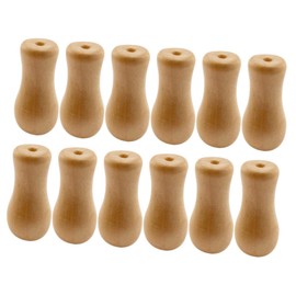Garneck 12pcs Wooden Blind Pull Cord Ends - Elegant Wood Cord Drops Tassels for Window Blinds - Cream Blind Toggles for Curtains & Craft Projects & Stylish Knobs