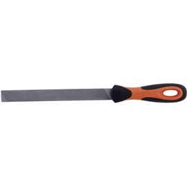 Bahco 4-138-06-1-2" Ergo Cut 1 Mill Saw Flat File with Handle, Grey/Black/Orange, 6"