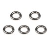 SONONIA 5pcs Round Snap Open Hook Spring Ring Keychain Carabiner