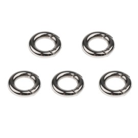 SONONIA 5pcs Round Snap Open Hook Spring Ring Keychain Carabiner Total 8 Sizes - 15mm