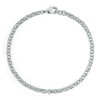 THE BLING KING 4mm Silver Plated Diamond Cut Pattern Belcher