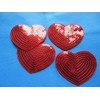 YYCRAFT Pack of 15 Pcs Shinny Sequins Heart 3.25 Inch