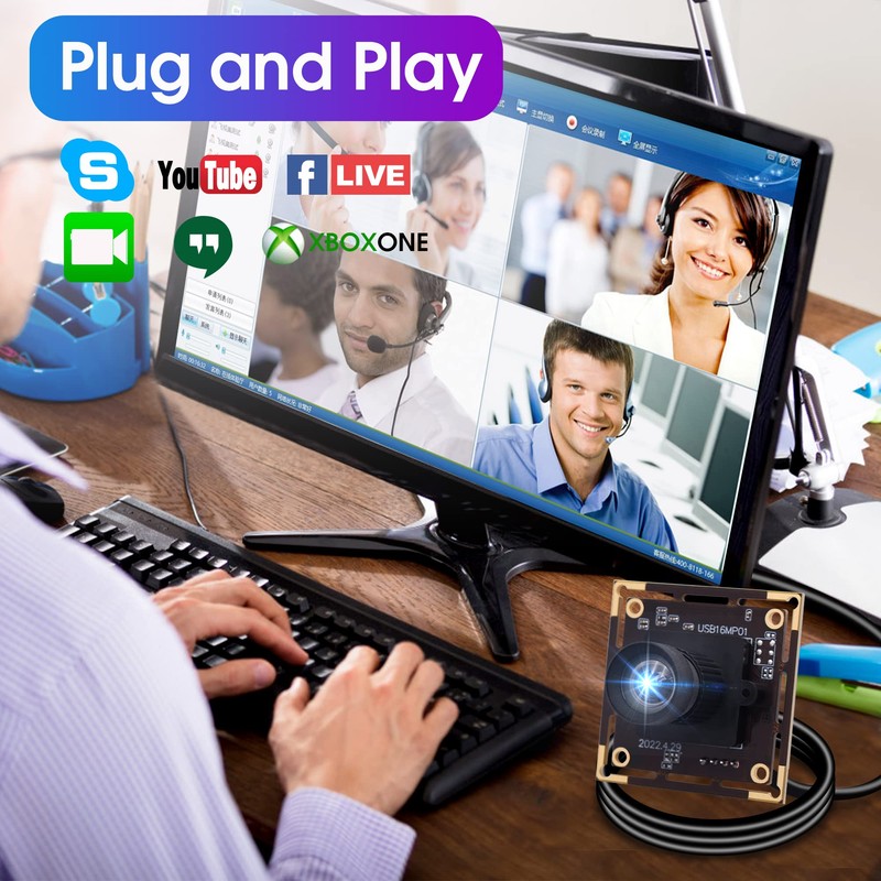 ELP 16MP USB Camera 4656x3496 Sony IMX298 Sensor, USB2.0 Camera