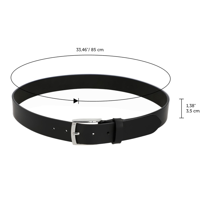 Gusti Kaj Genuine Leather Belt with Silver Buckle Belt Business