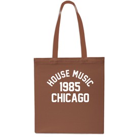 House Music 1985 Chicago Tote Shopping Gym Beach Bag 42cm x38cm, 10 litrest-Small-Chestnut