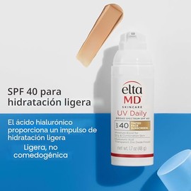 EltaMD UV Daily Face Sunscreen Moisturizer, Zinc Oxide, SPF 40 and SPF 50 | Hydrates and Protects Dry Dehydrated Skin, Lightweight, No White Cast, Der