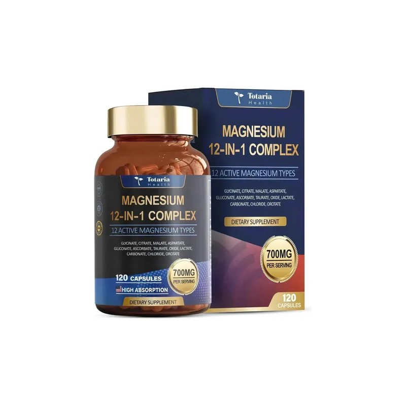 2pcs Totaria Health Complejo Magnesio 700mg Suplemento