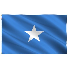 Somalia Flag 3x5 Ft Large - Four Rows Stitching Fly End and Canvas Header - Outdoor/Indoor 100D Polyester Somali Flags 3' x 5' Banner House Decoration Yard Gifts