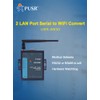PUSR Industrial WiFi to 2 Ports Ethernet to Serial Converter