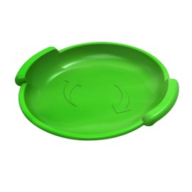 Era 24-inch Spiral Adventurer Sled — 1 Rider Kids' Plastic Saucer for Year-Round Fun on Snow and Sand, Green