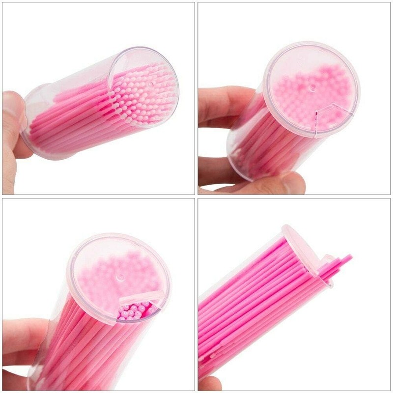 400 piezas desechables microcepillo pestañas pestañas micro cepillo aplicador de