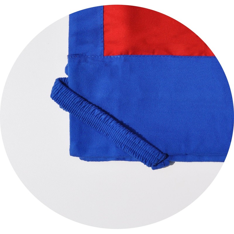 Beach towel embroidered cot with pockets 70x190 cm ROSSO RED