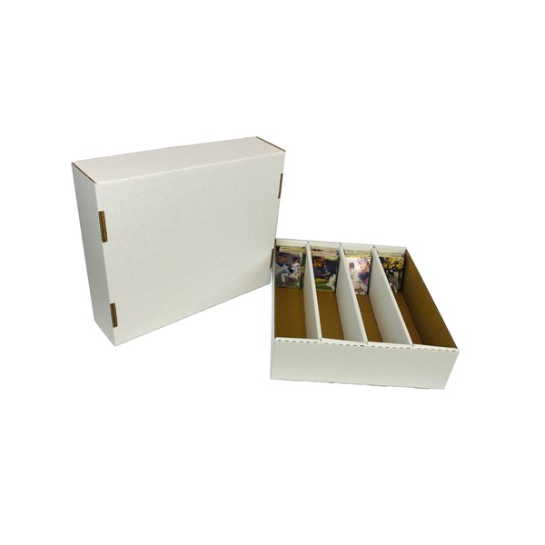 (3) Max Protection 4 Row Trading Card Storage Box -