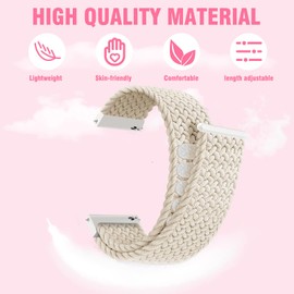 KUWAI Nylon Straps for CMF by Nothing Watch Pro 2 Strap, Nylon Braided Velcro Strap for Men Women Sport Loop Band Compatible with CMF by Nothing Watch Pro 2 Watch Strap