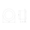 LIRAST Diameter 125 mm White Metal Anemostat - Supply Air