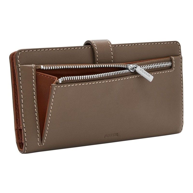 Fossil Women's Lennox Bi-Fold Wallet, gray, S