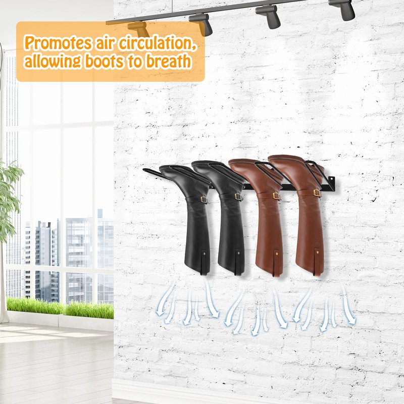 XLSXEXCL 4 Pack Boot Rack Wader Hangers Wall Mount Holds