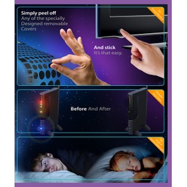 LightDims White Dims - Light Dimming LED Covers for White Colored Baby Monitors, Smoke Alarms, Electronics and Appliances and More. Dims 20-40% of Light, in Minimal Packaging.