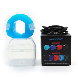 Jawline Exerciser for Men & Women - Lightweight Facial and Neck Exerciser with Jaw Line Shaper for Strengthening, Adjustable Design for Comfort - Color: Blue