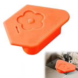 Magnetic Seam Guide for Sewing Machine, Polygonal Sewing Guide with Scale Multifunctional Seam Hemmer Guide Universal Sewing Accessories Supplies (Orange)