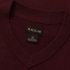Haggar Men's Solid Long Sleeve Regular Fit V-Neck Sweater, Sangria,