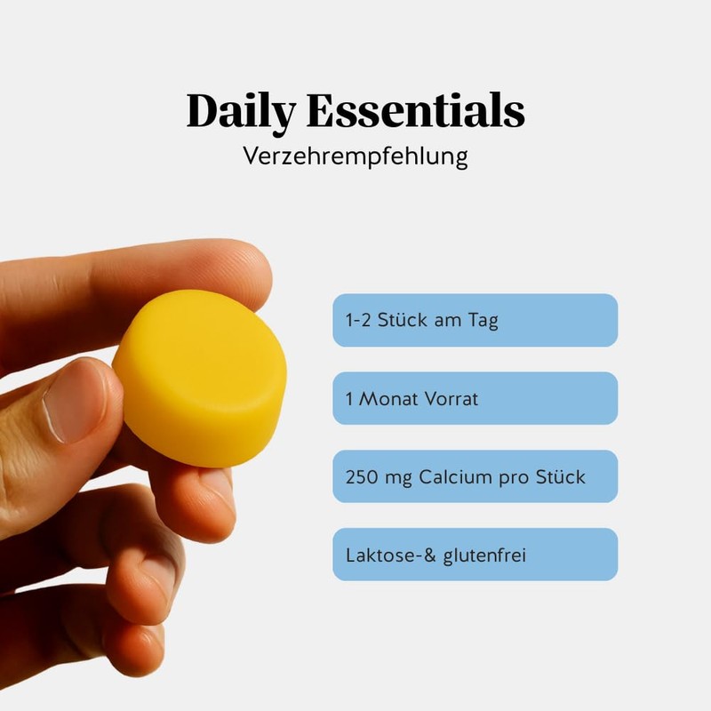 Calcium 500mg Gummies - Daily Essentials - Contributes to Normal