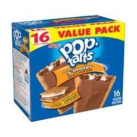 Kellogg's, Pop-Tarts, Frosted S'mores Toaster Pastries, 16 Count, 29.3oz Box (Pack of 2)