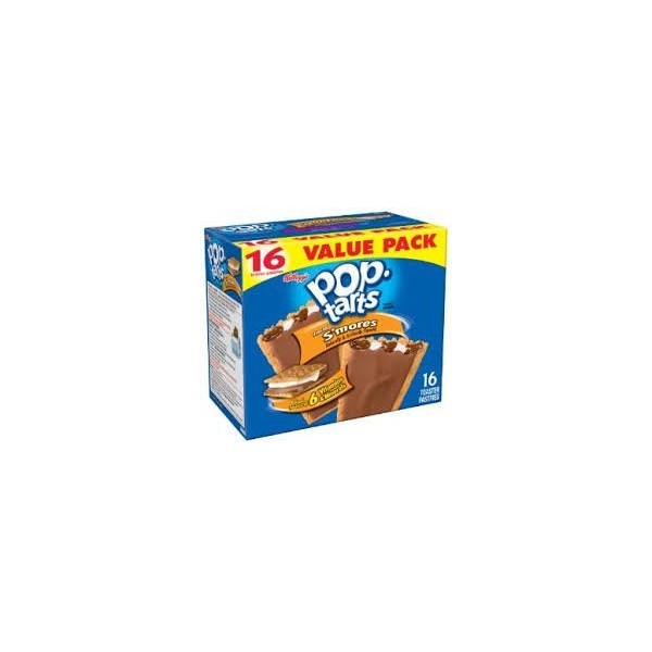 Kellogg's, Pop-Tarts, Frosted S'mores Toaster Pastries, 16 Count, 29.3oz Box (Pack of 2)