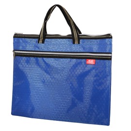 PATIKIL Waterproof Zipper File Bag, Documents Books Tools Storage Zip Pouch for Office Travel, Blue