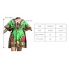 raanpahmuang Coloured Dashiki Camisa elástica Pull en cintura abierto collar,