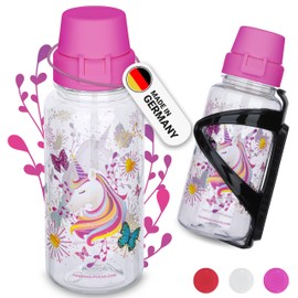 Fahrradflasche Kinder mit Halterung - Einhorn - Trinkflasche Fahrrad, Flaschenhalter Fahrrad, Fahrrad Trinkflasche, Getränkehalter Fahrrad, Fahrrad Flaschenhalter, Trinkflaschenhalter Fahrrad