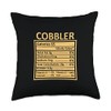 Thanksgiving Christmas Funny Cobbler Nutrition Facts Throw Pillow